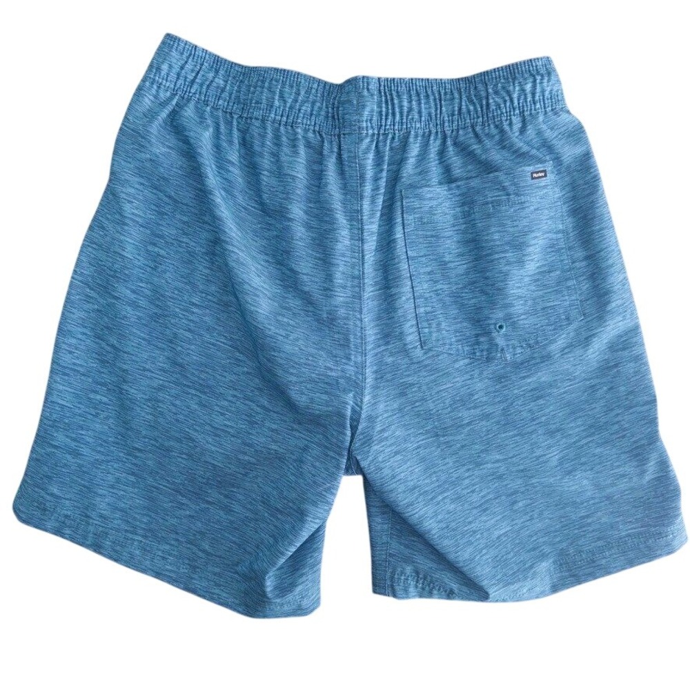 Hurley Mens Swim Trunks Medium Blue Elastic Waist Drawstring Casual - Picture 4 of 8